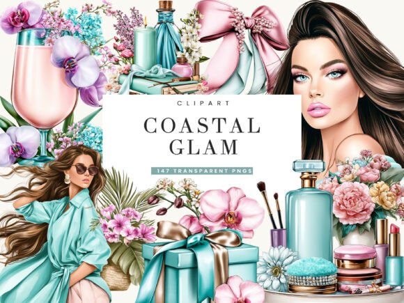 Download Coastal Glam Clipart Bundle - Clipart Collection