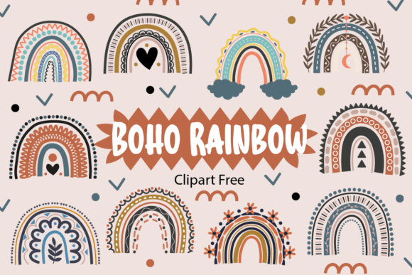 Download Boho Rainbow Clipart Free - Clipart Collection