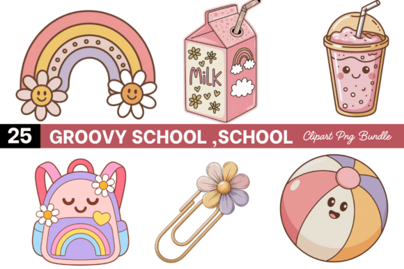 Download Groovy School Clipart Bundle,Groovy PNG - Clipart Collection