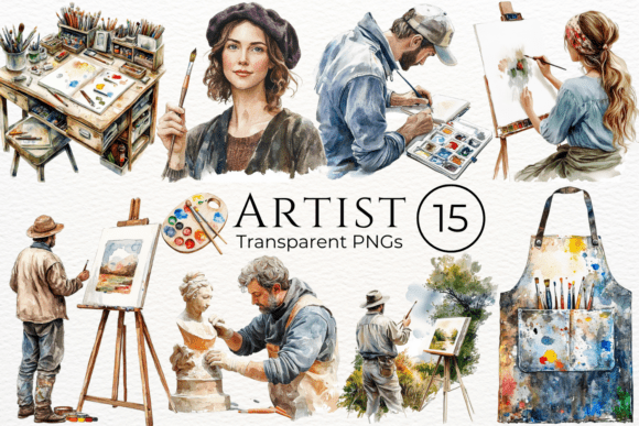Download Artist Watercolor Cliparts - Clipart Collection