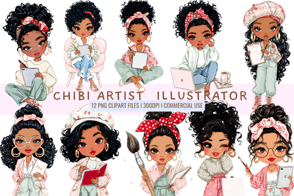 Download Chibi Artist &amp; Illustrator Clipart - Clipart Collection