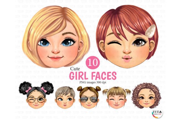 Download Cute Girl Faces Clipart - Clipart Collection