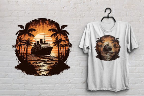 Download Cruise Ship Retro Vintage T Shirt Design - Vintage t shirt design Collection