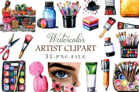 Download Watercolor Artist Clipart - Clipart Collection