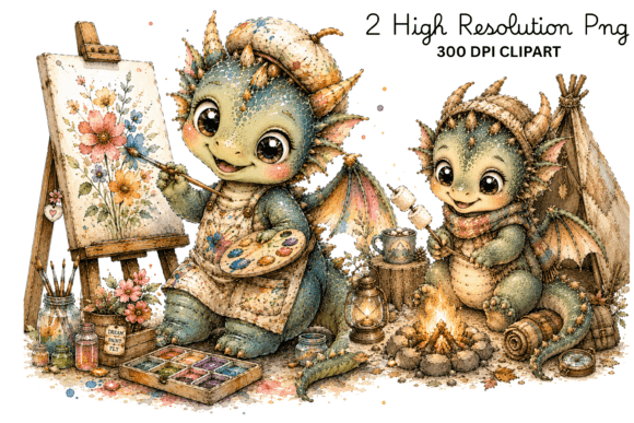 Download Artist Dragon &amp; Campfire Dragon Clipart - Clipart Collection