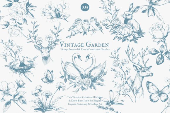 Download Vintage Clipart Botanical Sketches - Clipart Collection