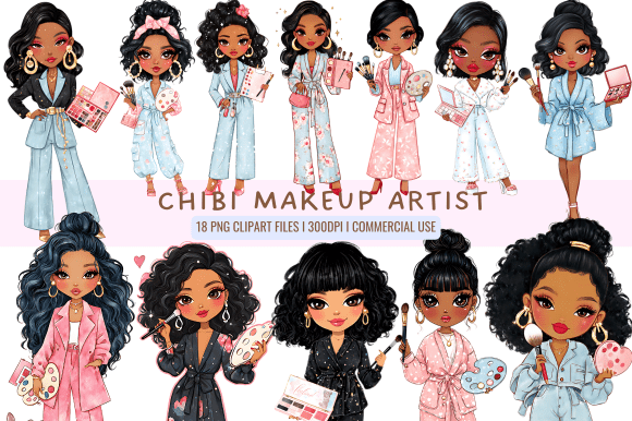 Download Chibi Makeup Artist Clipart - Clipart Collection