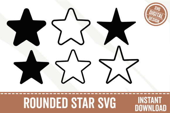 Download Rounded Star SVG Star Outline Clipart - Clipart Collection