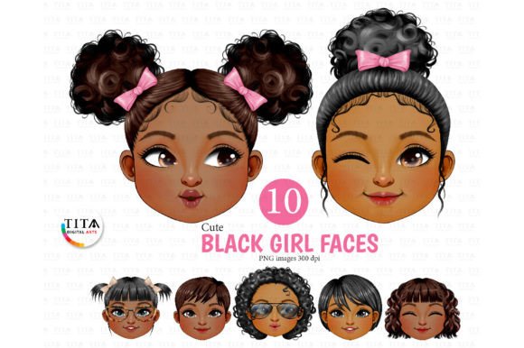 Download Cute Black Girl Faces Clipart - Clipart Collection