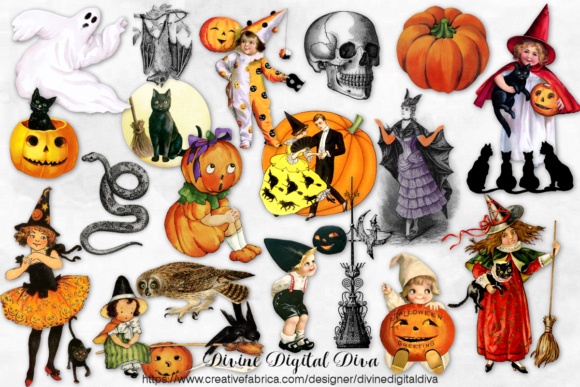 Download Halloween Vintage Clipart Spooky Scary - Clipart Collection